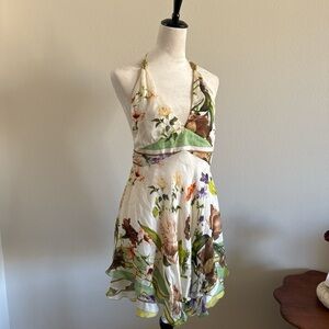 Roberto Cavalli La Robe Silk Mini Halter Dress